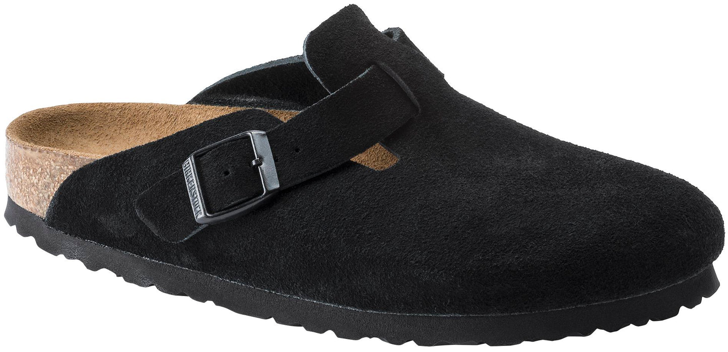 Birkenstock Boston Soft Footbed Black Suede leather 660471