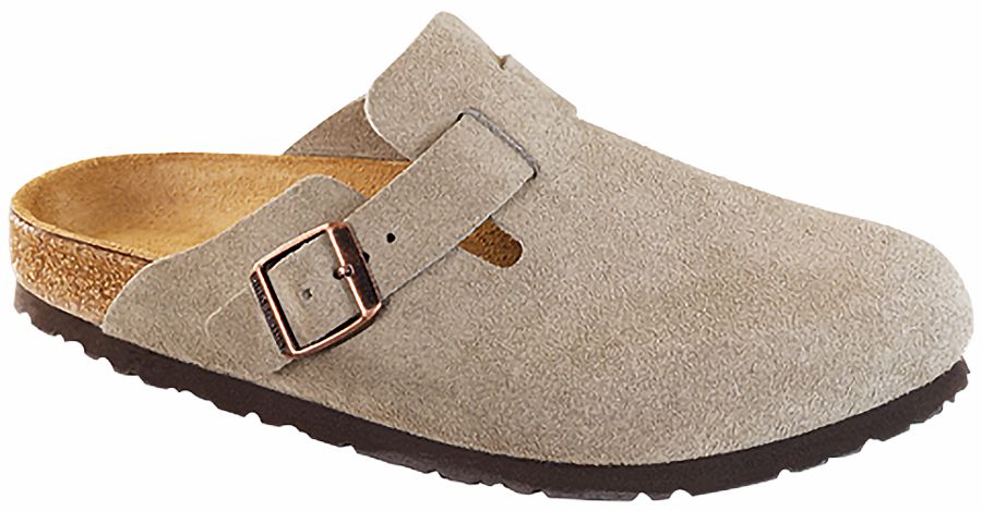 Birkenstock Boston Soft FootbedTaupe Suede leather 560771