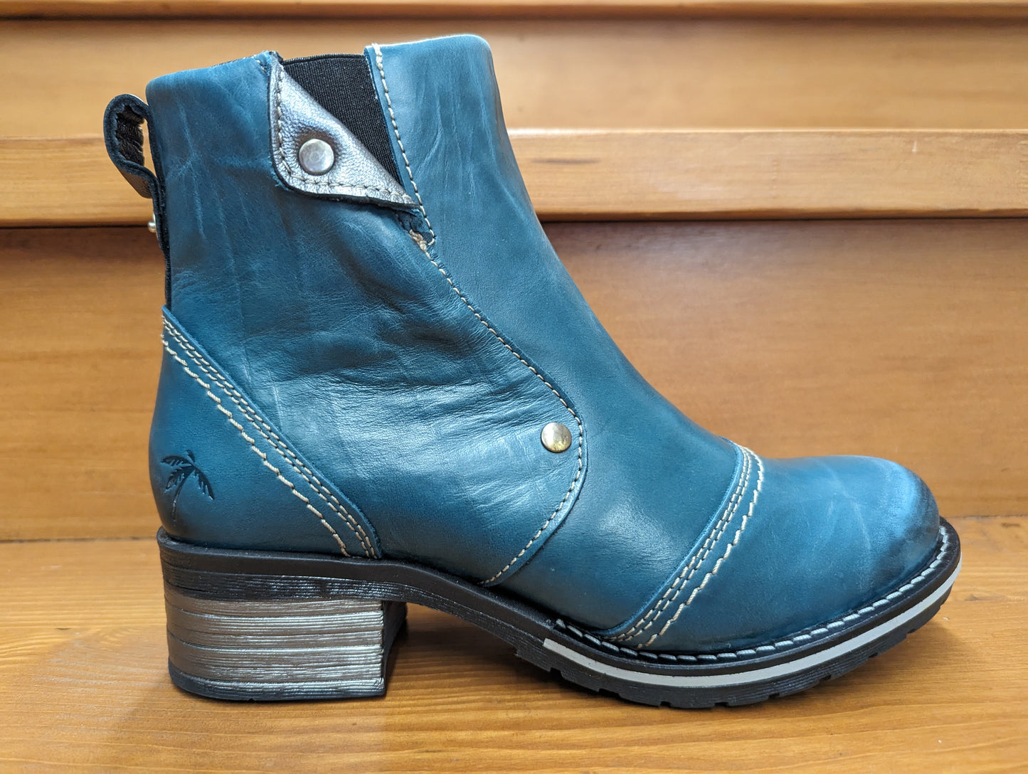 Dromedaris Kassia Leather Boot Teal