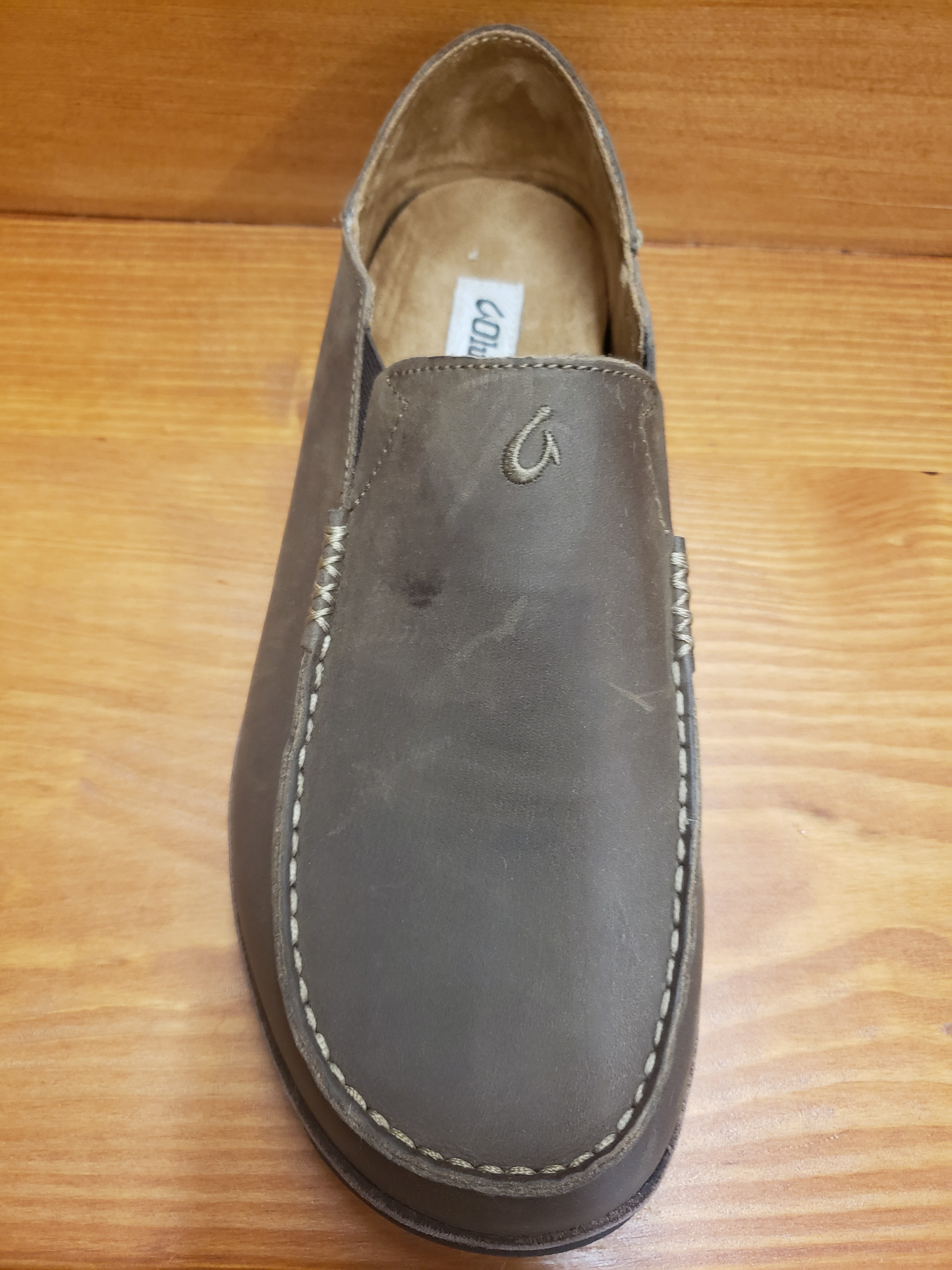Olukai Moloa Dark Wood leather 10128-6348