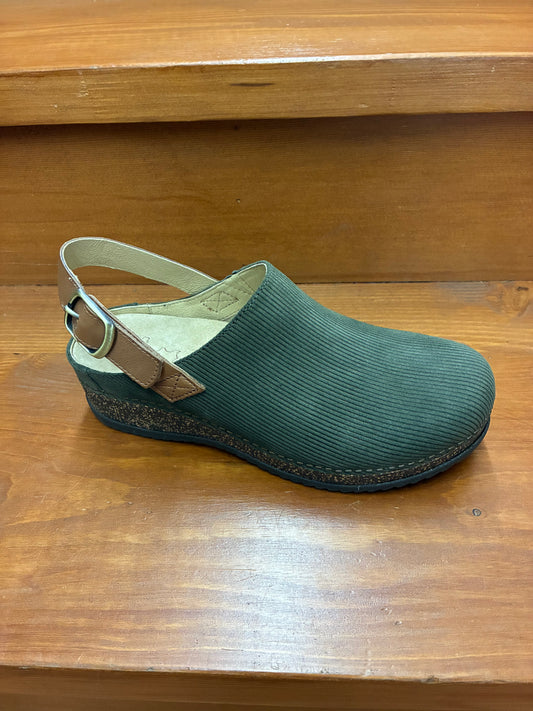 Dansko Merrin Olive Embossed Suede