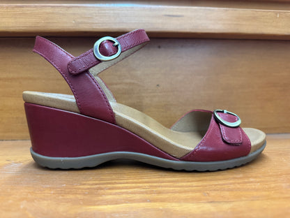 Dansko Arielle Red Glazed Kid Leather