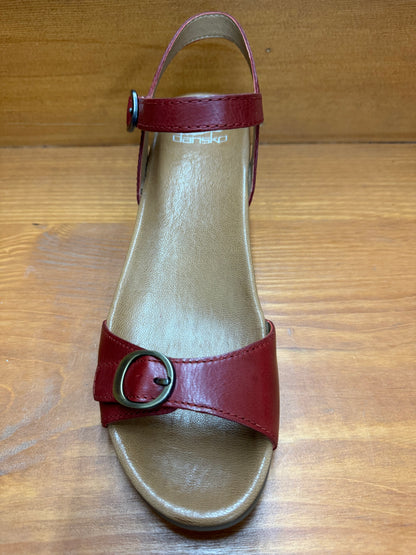 Dansko Arielle Red Glazed Kid Leather