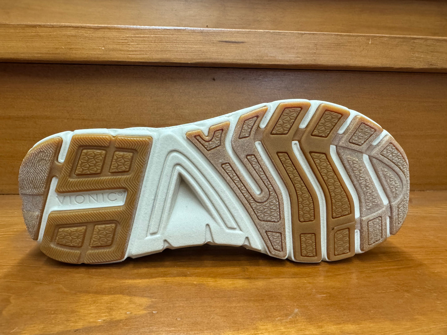 Vionic Walk Max Wanderer Sandal Cream Stripe Canvas
