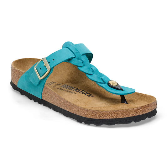 Birkenstock Gizeh Braid Biscay Bay oiled leather 1026324