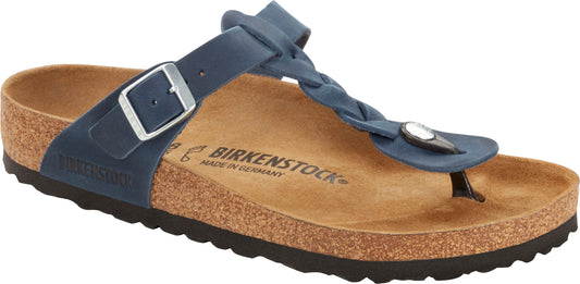 Birkenstock Gizeh Braid Navy oiled leather 1020992